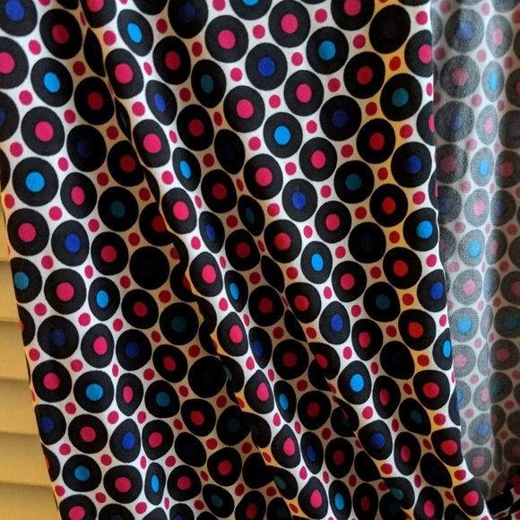 Chaus New York Blouse Dots Small Pink Blue Black - Picture 2 of 3